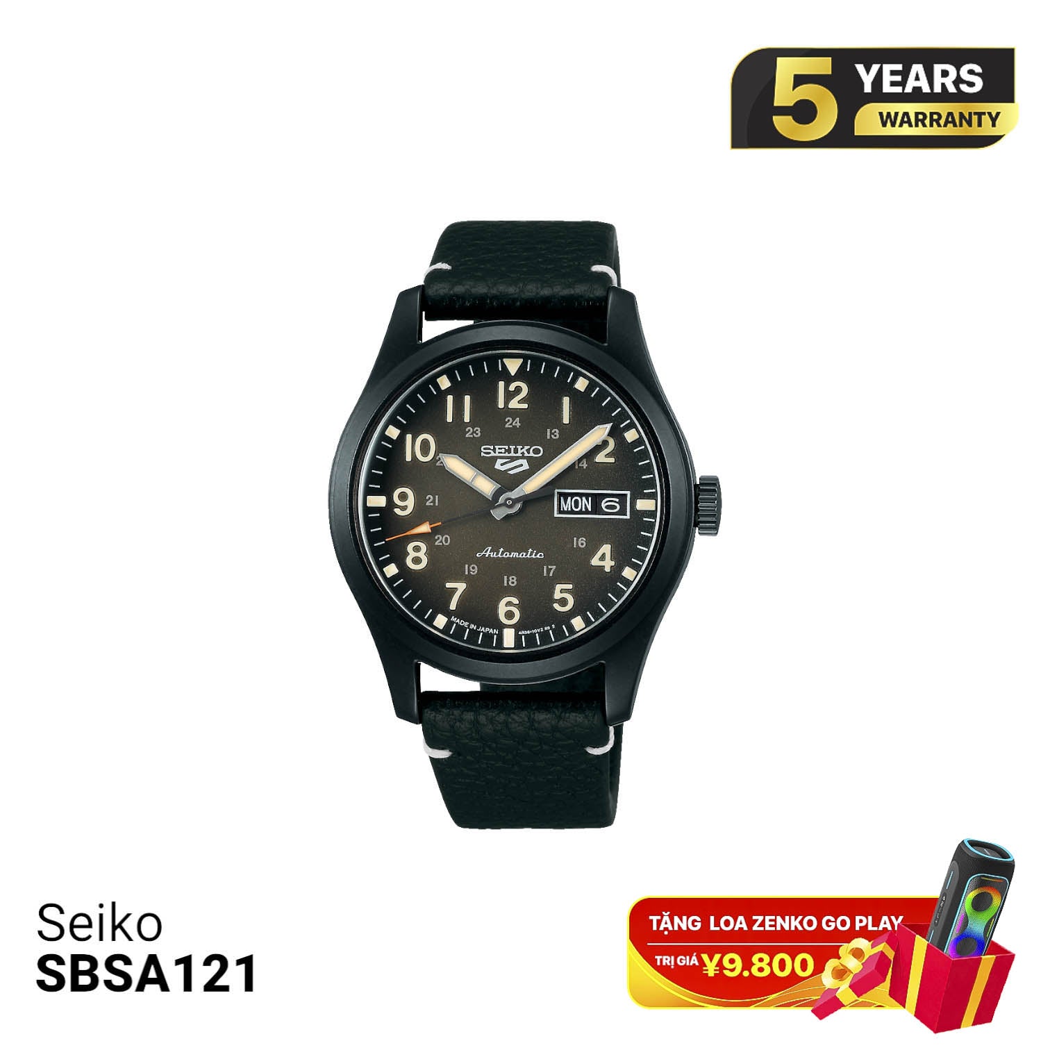Seiko 5 Field စီးရီး SBSA121 စက်ပိုင်းဆိုင်ရာနာရီ
