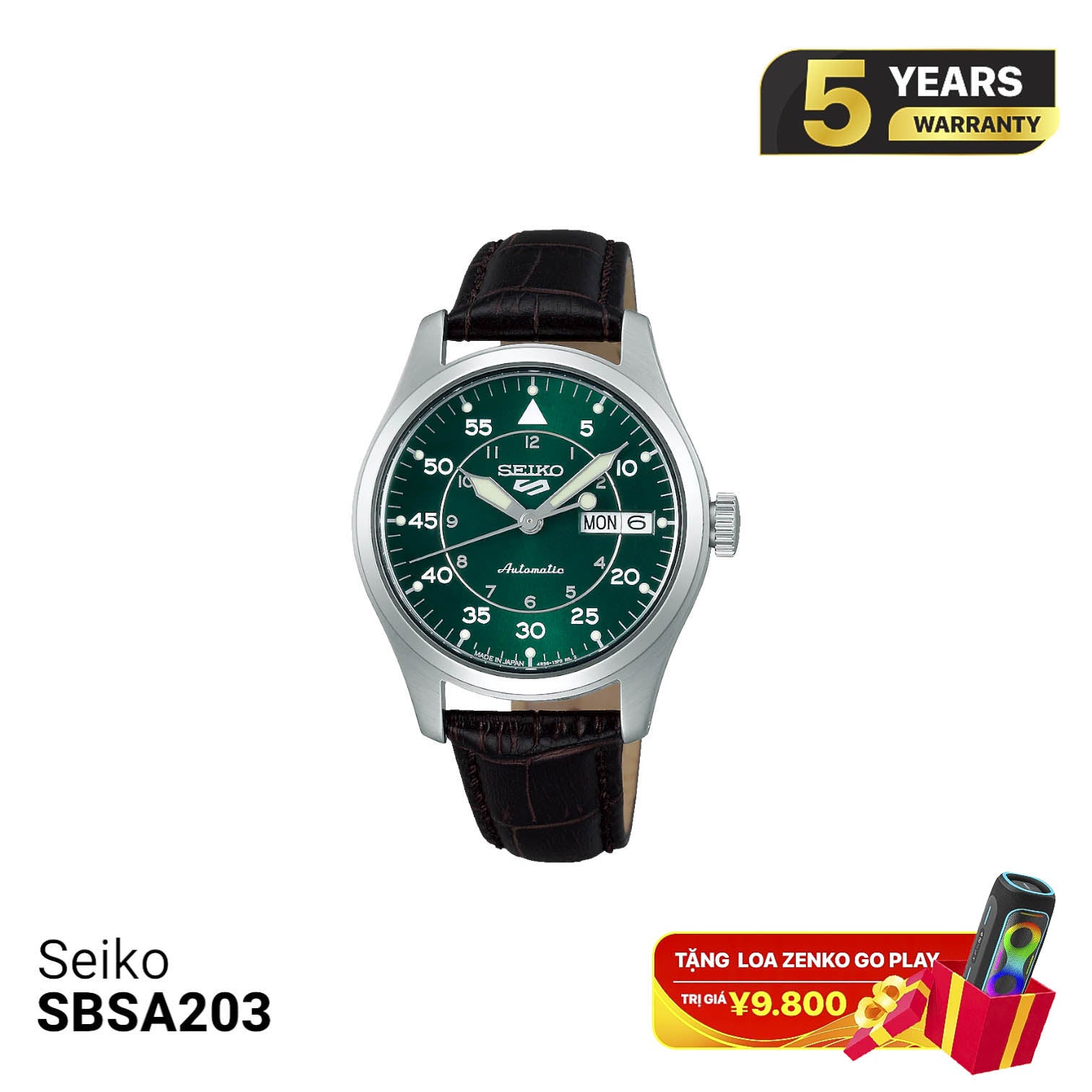 Seiko 5 Field series SBSA203 စက်ပိုင်းဆိုင်ရာနာရီ - မှာယူမှုများလက်ခံနေပါသည်။