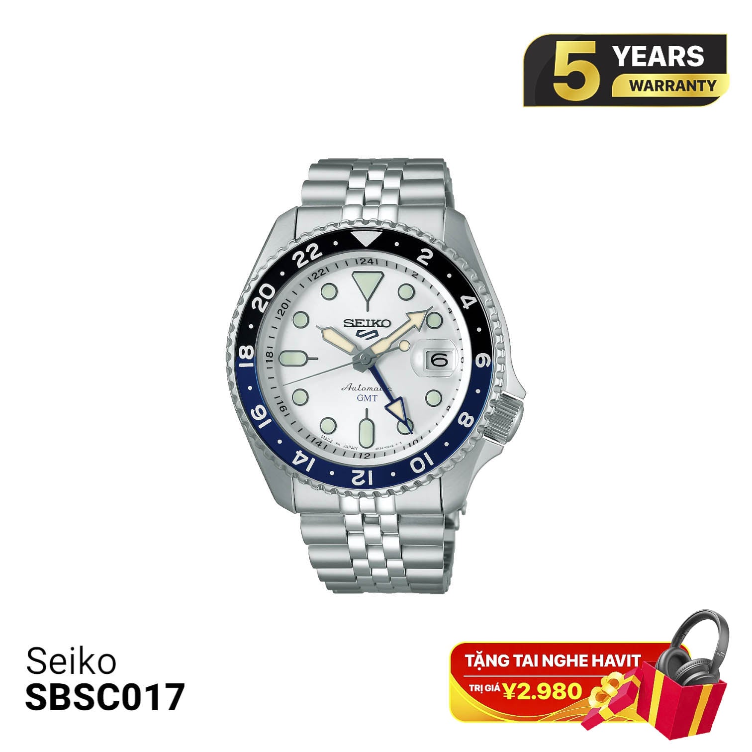 Seiko 5 Sport SKX စီးရီး SBSC017 စက်ပိုင်းဆိုင်ရာနာရီ