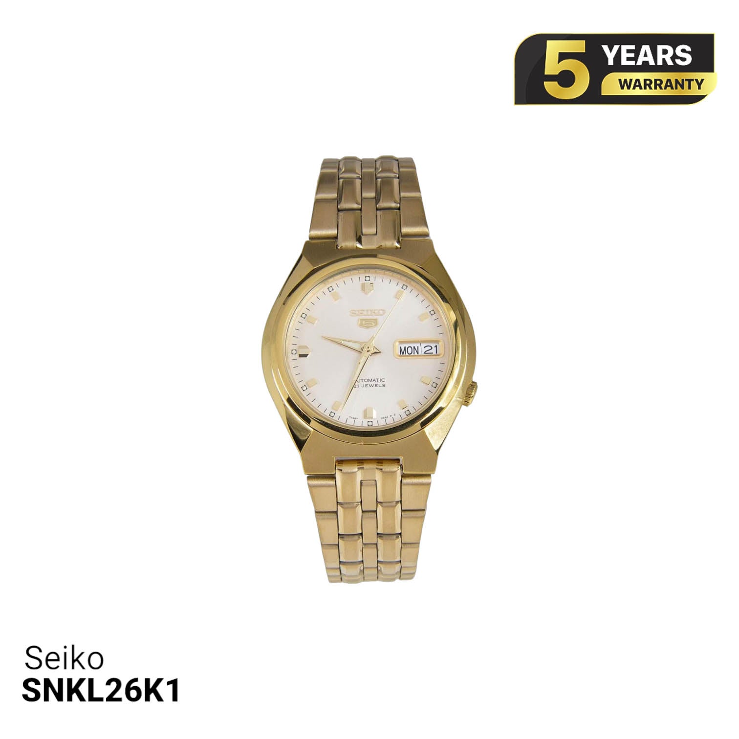 Seiko 5 SNKL26K1 နေရောင်ခြည်စွမ်းအင်သုံး နာရီ