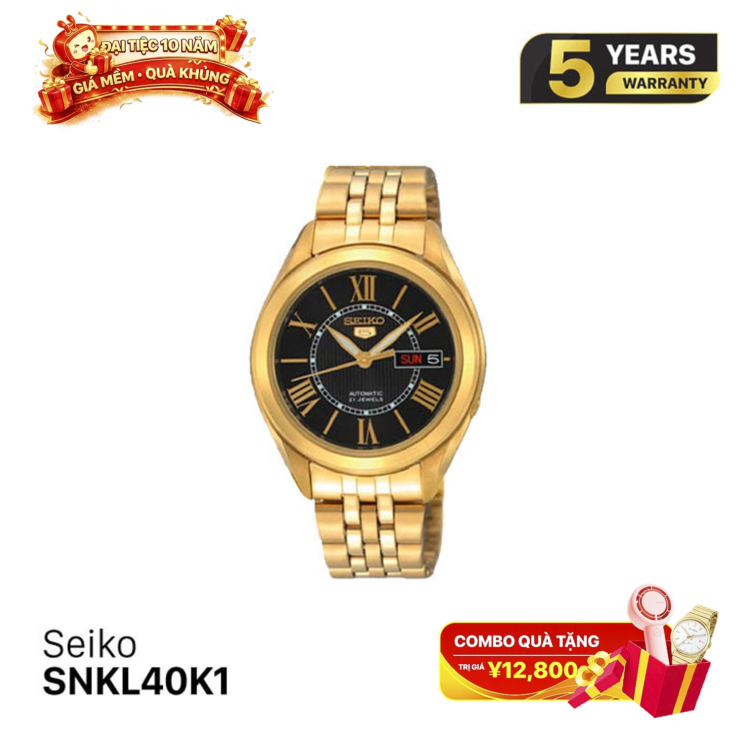 Seiko 5 SNKL40K1 စက်ပိုင်းဆိုင်ရာနာရီ