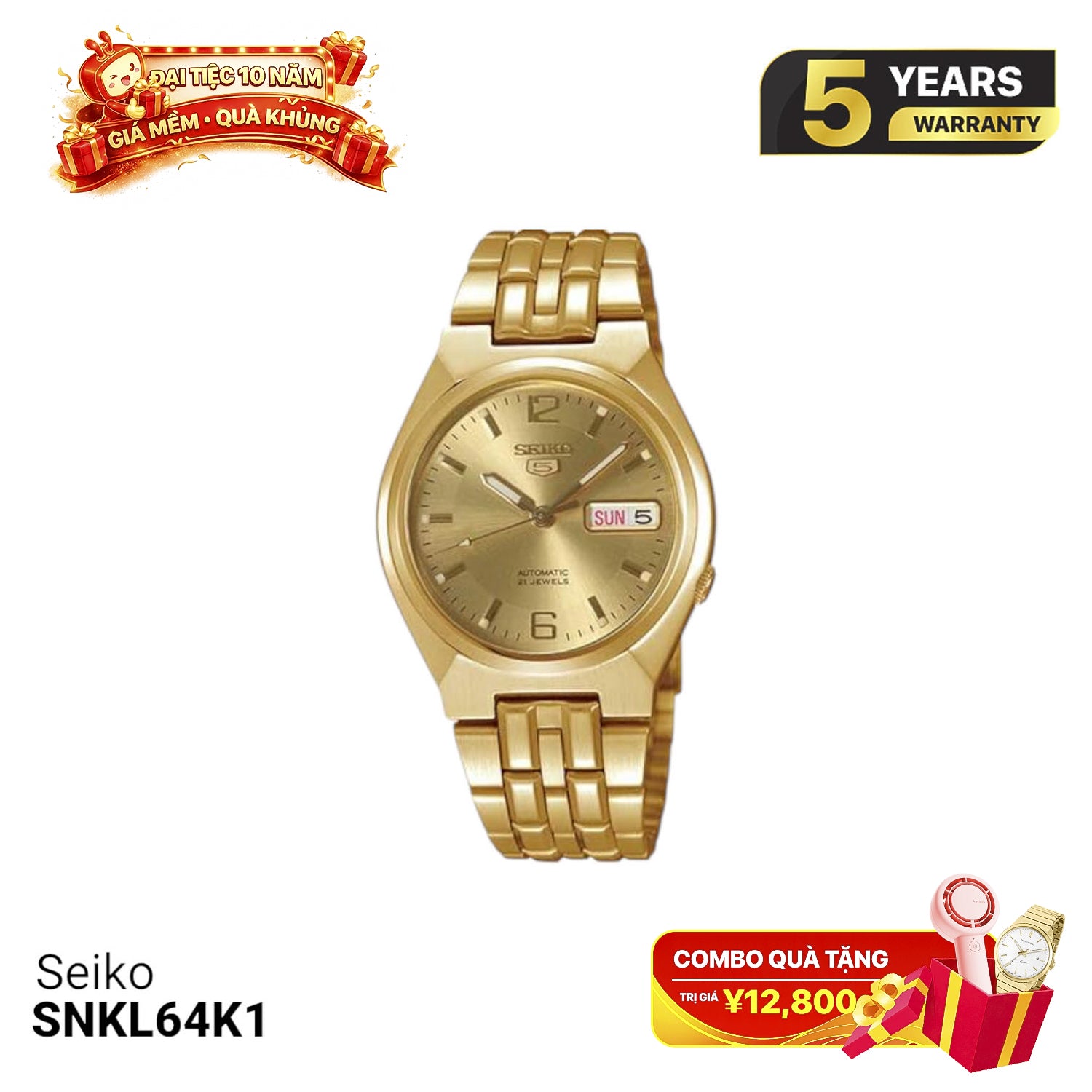 Seiko 5 SNKL64K1 စက်ပိုင်းဆိုင်ရာနာရီ