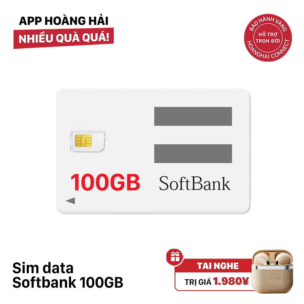 Softbank 100GB ဒေတာဆင်းကတ်၊ အခကြေးငွေ 2980¥ - အခမဲ့ ကြိုးမဲ့နားကြပ်
