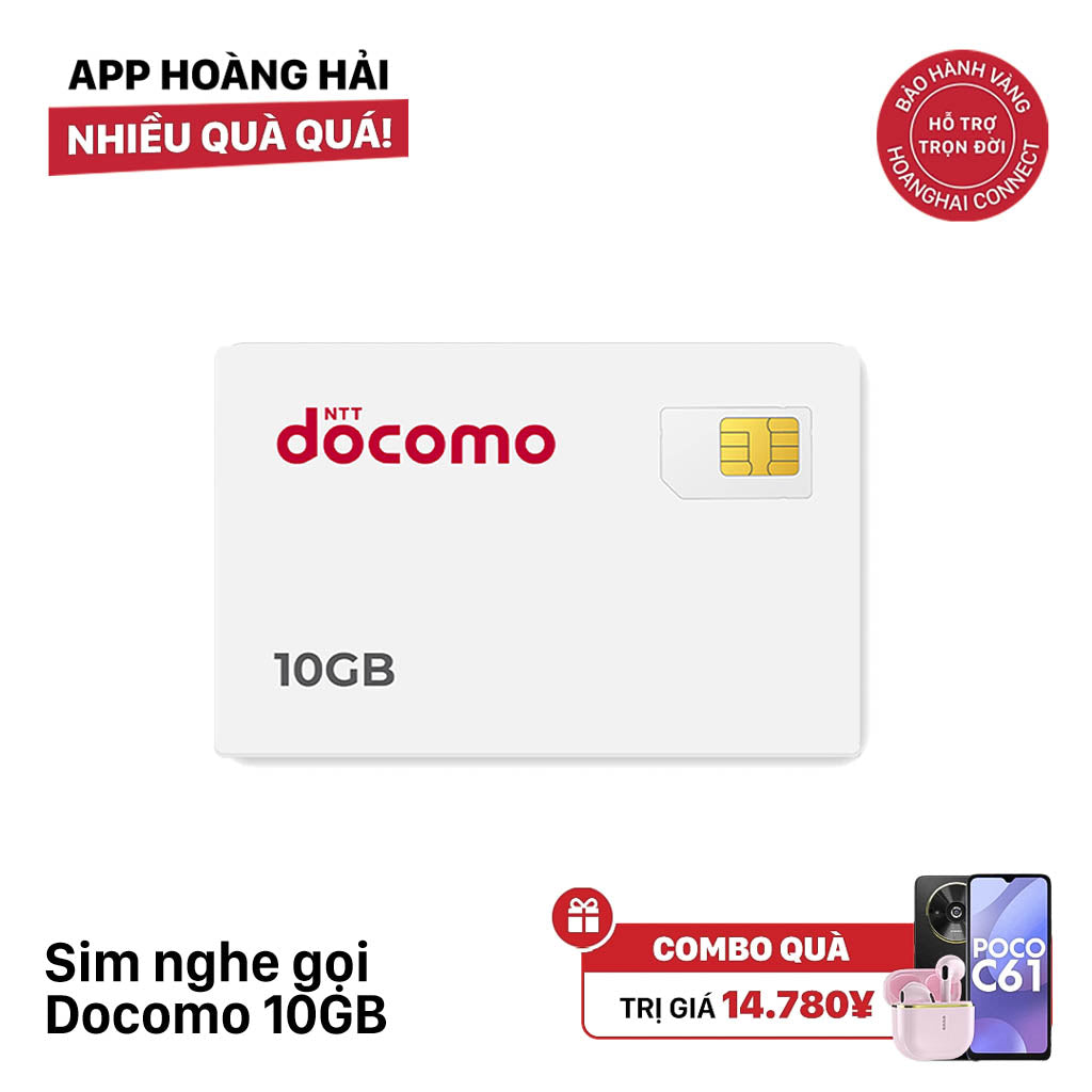 Docomo 10GB Calling Sim I 7 လ (ဇွန် 2026)