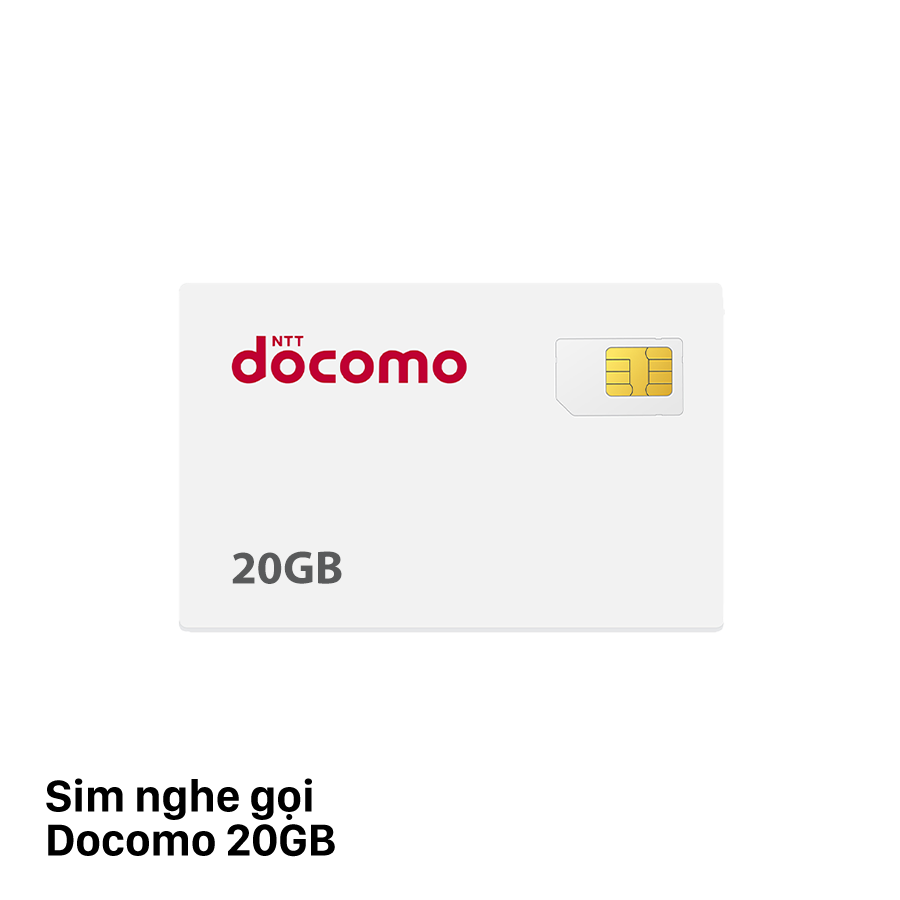 Docomo 20GB Calling Sim I 7 လ (06/2026)