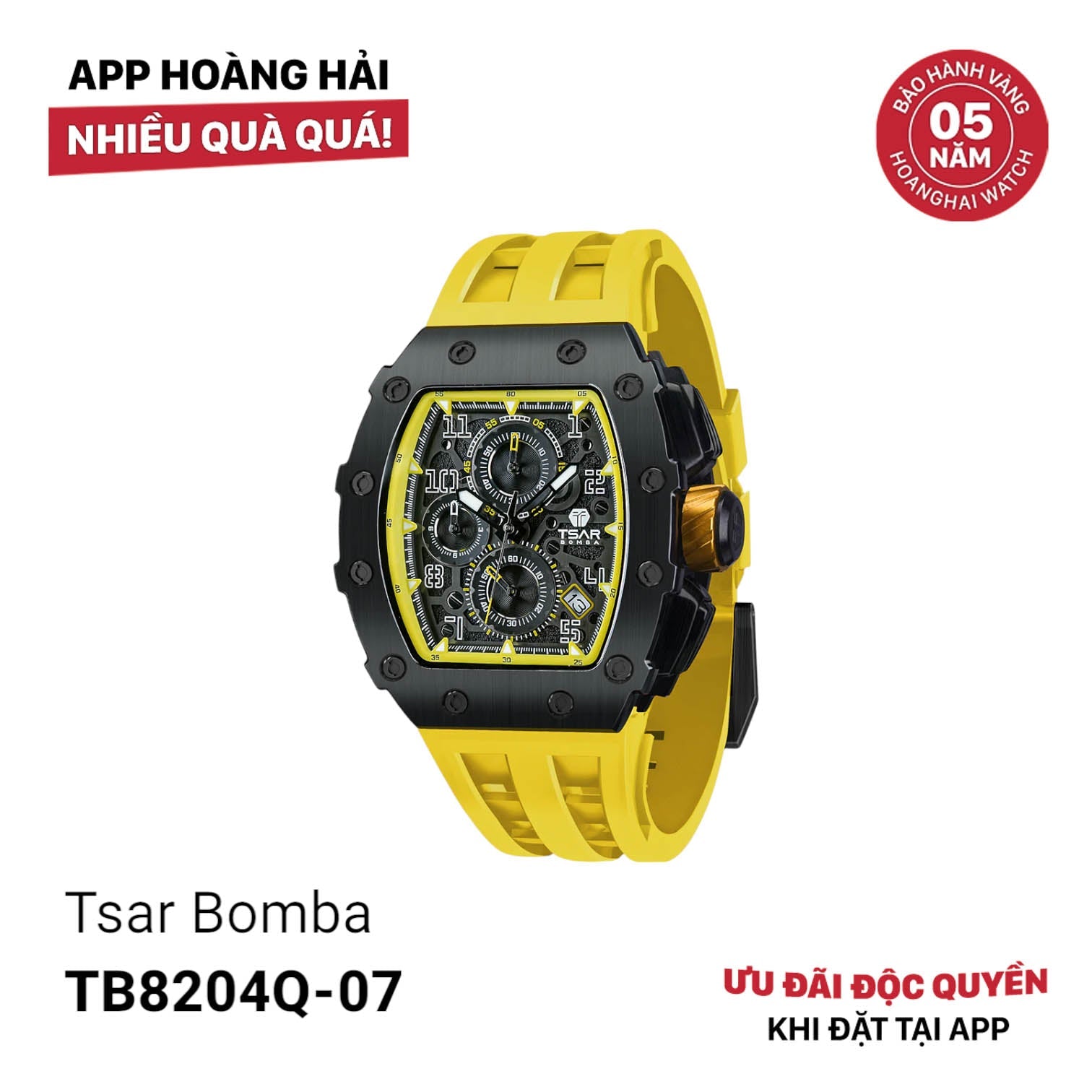 Đồng hồ pin Tsar Bomba Stainless Steel TB8204Q