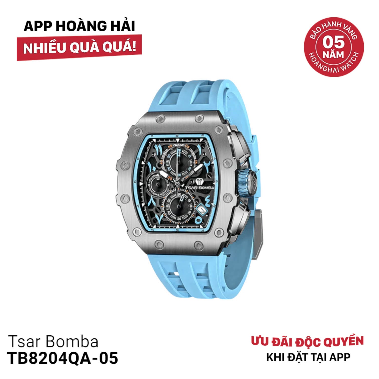 Đồng hồ pin Tsar Bomba Ceramic TB8204QA