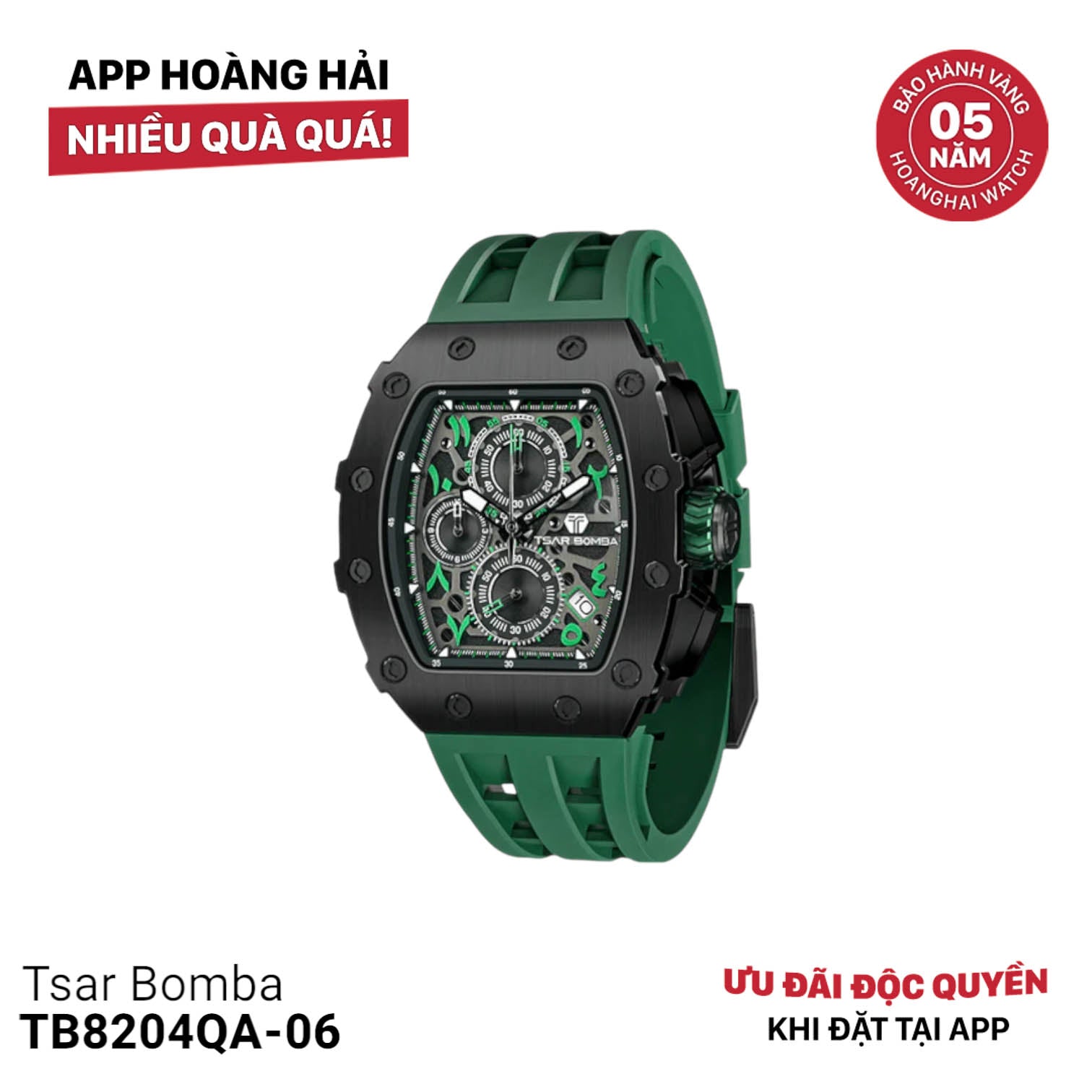 Đồng hồ pin Tsar Bomba Ceramic TB8204QA