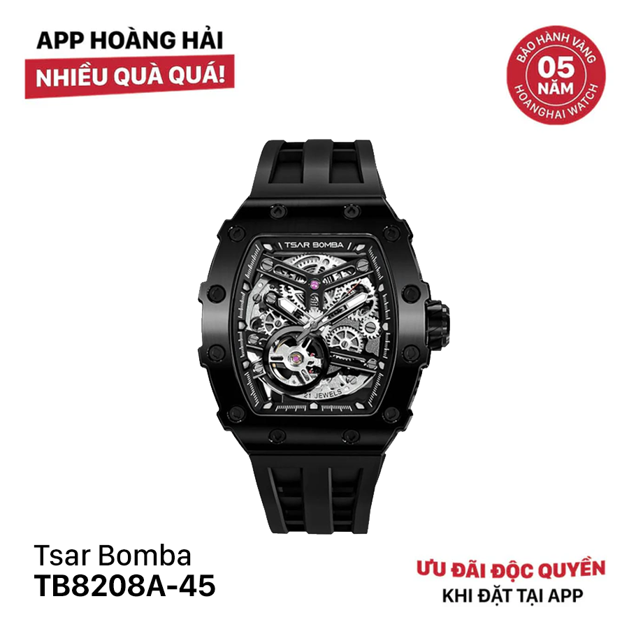 Đồng hồ cơ Tsar Bomba Stainless Steel TB8208A