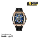 Tsar Bomba စတီးလ် TB8211Q ဘက်ထရီသုံး နာရီ
