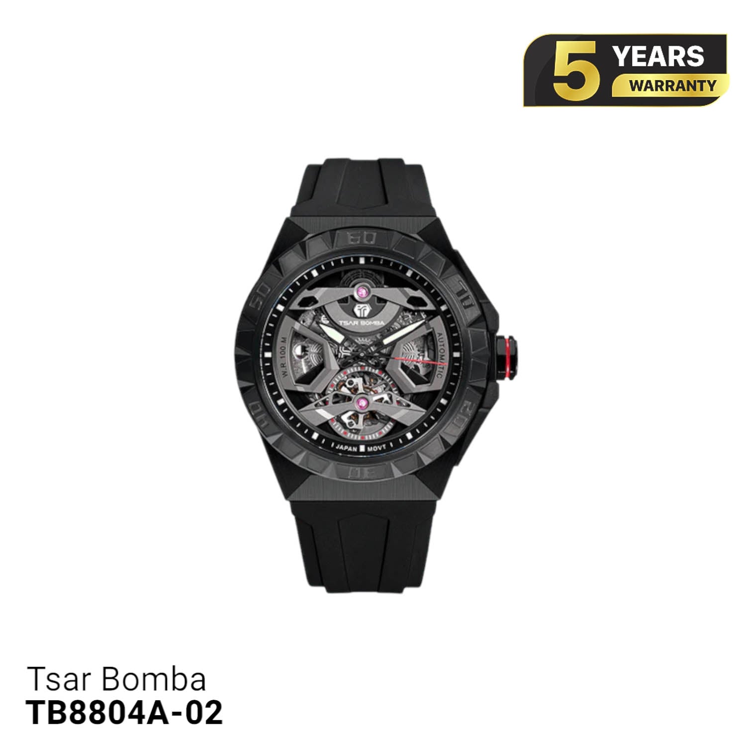 Tsar Bomba စတီးလ်စက်မှုနာရီ TB8804A-02