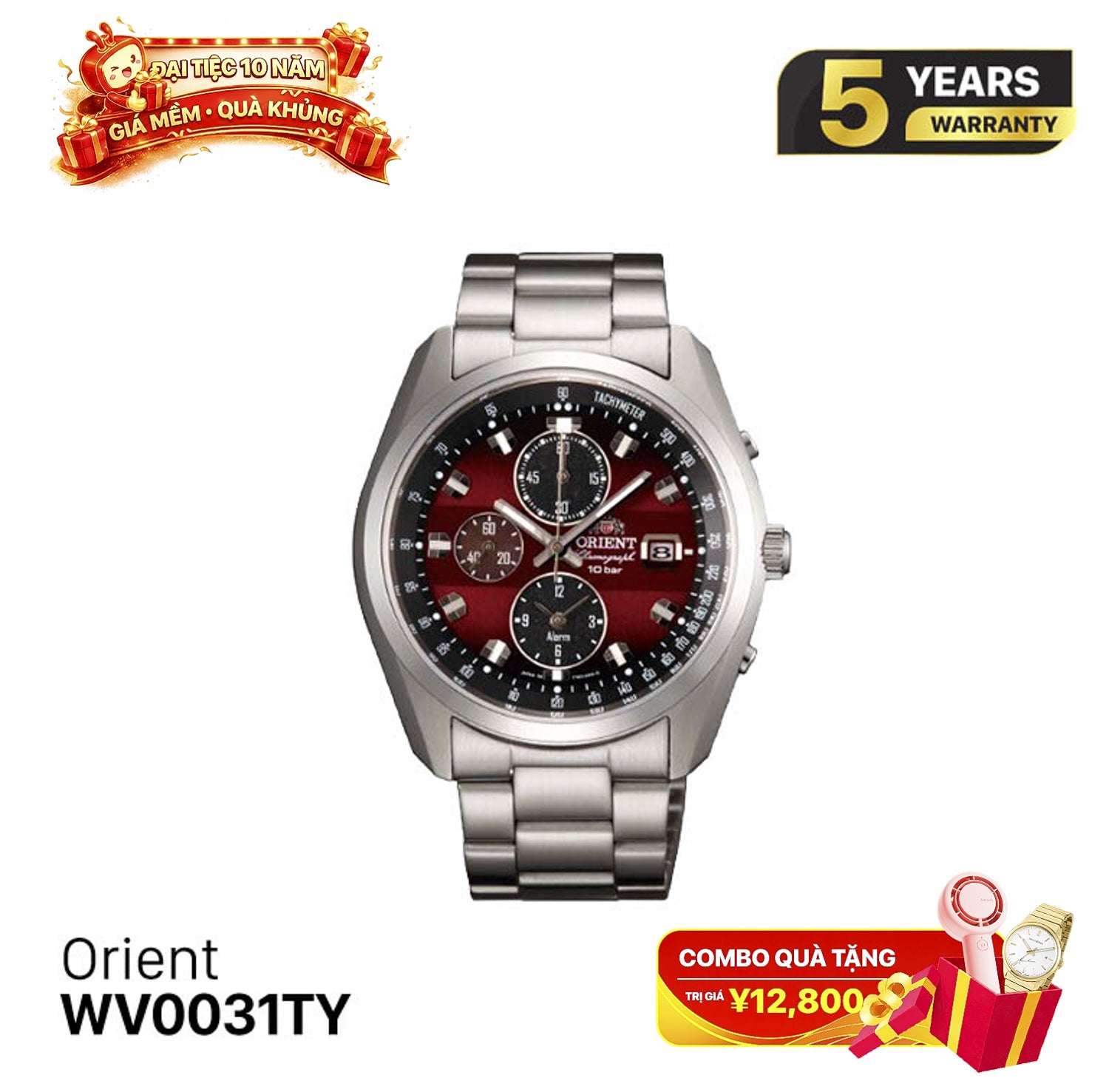 Orient Chronograph WV0031TY နေရောင်ခြည်စွမ်းအင်သုံးနာရီ - မှာယူမှုများလက်ခံပါသည်