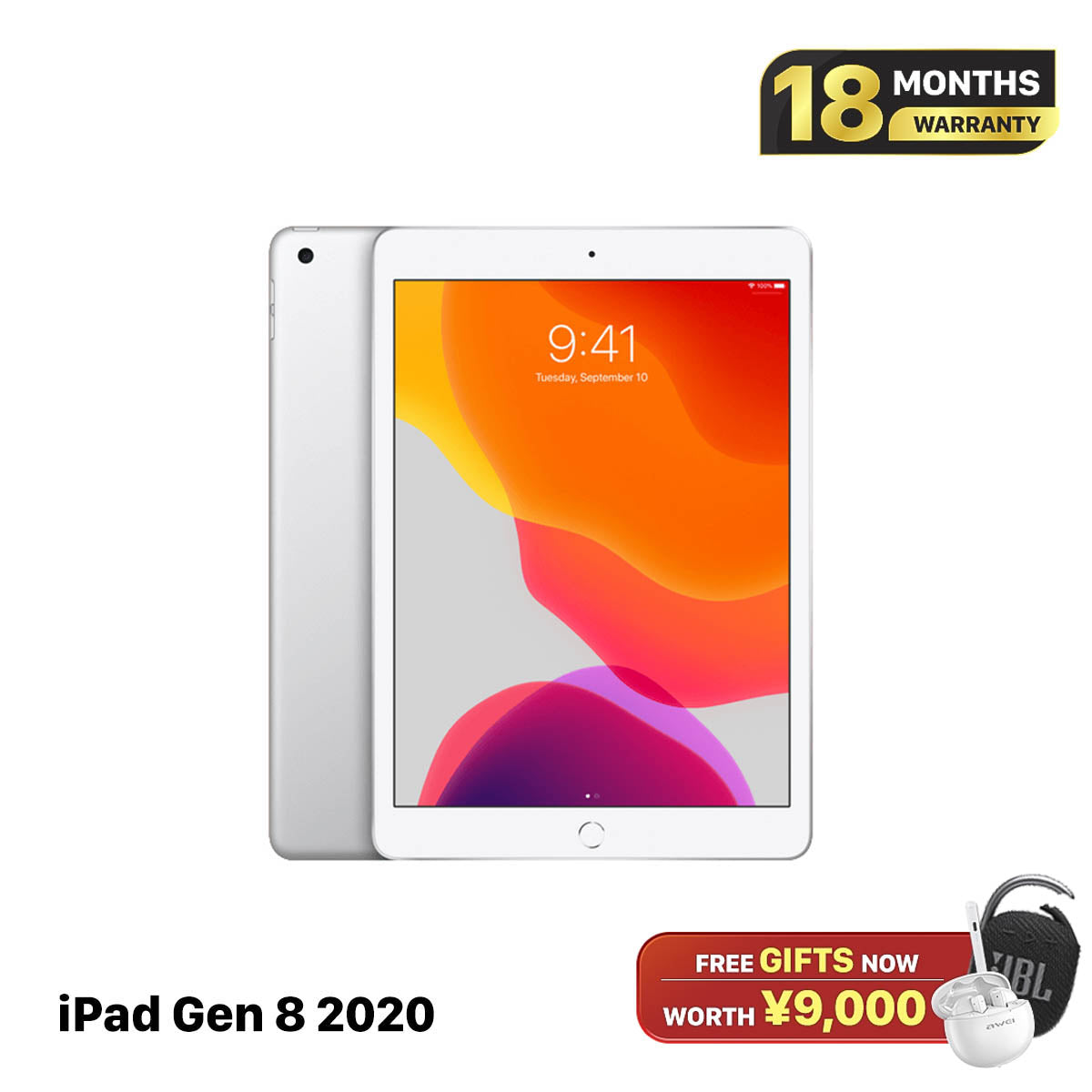iPad Gen 8 2020 10.2in 32GB ငွေရောင် 4G + Wifi 98% ဘက်ထရီ AU မှ 90% (အစွန်းများ ခြစ်ရာ၊ နောက်ကျောခြစ်ရာ၊ မျက်နှာပြင်ပေါ်ရှိ ဖုန်မှုန့်များ) 