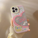 HHPK34 Mirror Cartoon Heart Case 