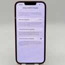 iPhone 13 128GB အနီရောင် 98% ဘက္ထရီ 100% International AU (AU SIM မသုံးပါ - ဘက်ထရီ အစားထိုး၊ အမှောင်အနားများ၊ လိမ္မော်ရောင်အစွန်းများပေါ်တွင် ခြစ်ရာများ) - HH1464 