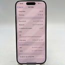 iPhone 15 Pro 128GB သဘာဝ 98% ဘက်ထရီ 85% Apple International (0.5x နေရာ) - HH7611 