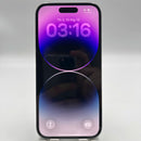 iPhone 14 Pro 128GB ခရမ်းရောင် 98% ဘက္ထရီ 100% စက်ပစ္စည်းသည် ကွန်ရက်အခကြေးငွေအားလုံးကို ပေးချေပြီး Apple International (အစားထိုး ဘက်ထရီ၊ 3x အစက်များ) ကဲ့သို့ အသုံးပြုထားသည် - HH5411 