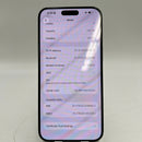 iPhone 15 Pro Max 1TB Black Titanium 98% ဘက်ထရီ 100% နိုင်ငံတကာ Apple ဗားရှင်း (မျက်နှာပြင်ခြစ်ရာများစွာ၊ 0.5x အပြစ်အနာအဆာများ၊ ဘက်ထရီအစားထိုးထားသည်) - HH9393
