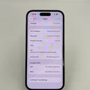 iPhone 14 Pro 128GB ခရမ်းရောင် 98% ဘက္ထရီ 100% နိုင်ငံတကာ DCM ( DCM ဆင်းမ်အသုံးပြုခြင်းမရှိပါ - ဘက်ထရီကို အစားထိုးထားခြင်း၊ 0.5x/3x အစက်အပြောက်များ၊ လိမ္မော်ရောင်အစွန်းတွင် ခြစ်ရာများ၊ ဆေးခြယ်ထားသော အစွန်းများပေါ်တွင် ခြစ်ရာများ - HH4287 