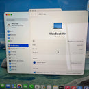 Macbook Air 2022 13.6လက်မ မီးခိုးရောင် M2/ RAM 8GB/ SSD 256GB ဘက်ထရီ 94% BPTA 115 ကြိမ် အားသွင်း 