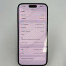 iPhone 14 Pro Max 128GB ခရမ်းရောင် 98% ဘက်ထရီ 85% Apple International (ခြစ်ရာအစွန်းများ) - HH8952 