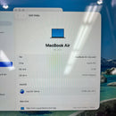 Macbook Air 2022 13.6လက်မ မီးခိုးရောင် M2/ RAM 8GB/ SSD 256GB ဘက်ထရီ 94% BPTA 115 ကြိမ် အားသွင်း 