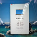 Macbook Air 2022 13.6လက်မ မီးခိုးရောင် M2/ RAM 8GB/ SSD 256GB ဘက်ထရီ 94% BPTA 115 ကြိမ် အားသွင်း 